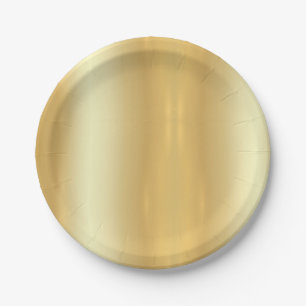 Gold Look Trendy Elegante einfache Designvorlage Pappteller