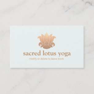 Gold Lotus Blume Holistische Heilung und Wellness  Visitenkarte