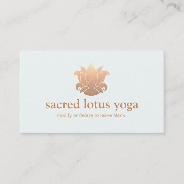 Gold Lotus Blume Holistische Heilung und Wellness  Visitenkarte (Vorderseite)