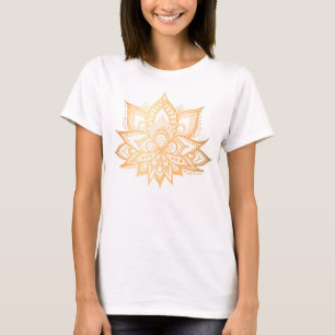 Gold Lotus Blume T-Shirt