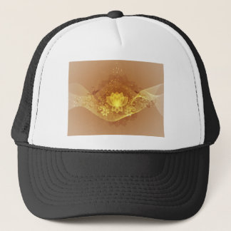 Gold Lotus Blume Truckerkappe
