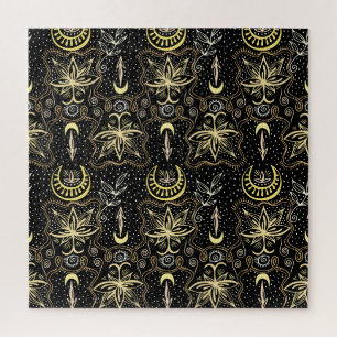 Gold Lotus: Crescent Vintag Elegance.