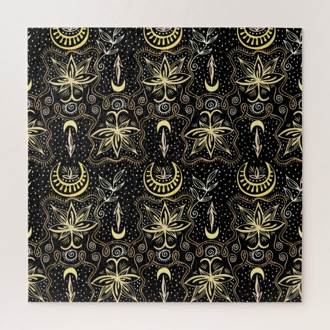 Gold Lotus: Crescent Vintag Elegance. (Vertikal)