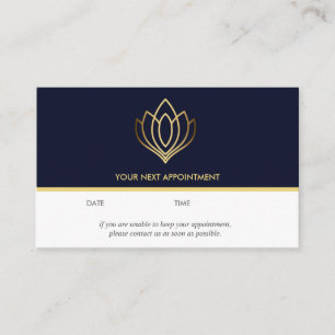 Gold Lotus Logo   Blau   Yoga für Wellness-Massage Visitenkarte