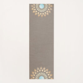 Gold Lotus Mandala Taupe Yogamatte