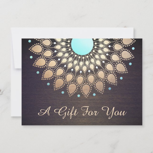 Gold Lotus Massage Therapeut Geschenkgutschein (Vorderseite)