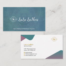 Gold Lotus Spirit Medium & Meditation Lehrer Visitenkarte