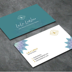 Gold Lotus Spirit Medium & Meditation Lehrer Visitenkarte