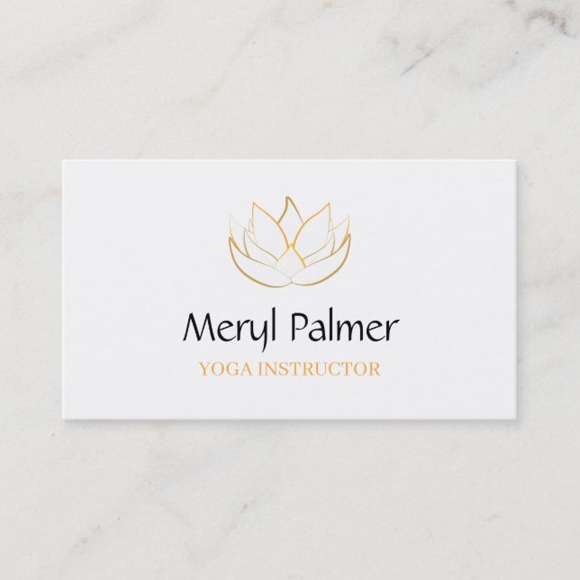 Gold Lotus Visitenkarte (Vorderseite)