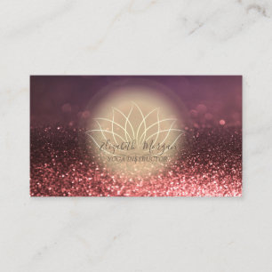 Gold Lotus Yoga Instructor Bokeh remains the same  Visitenkarte