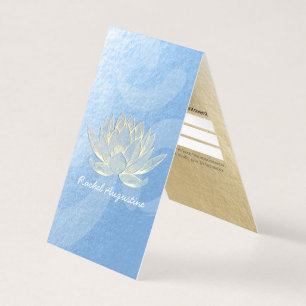 Gold Lotus Yoga Meditation Instruktorpreisliste Visitenkarten