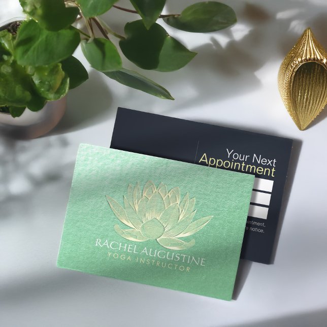 Gold Lotus Yoga Medizin Lehrer Ernennung Terminkarte (Von Creator hochgeladen)