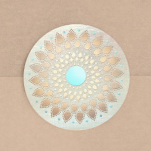 Gold Lotus Yoga und Medical Teacher Health Wellnes Runder Aufkleber