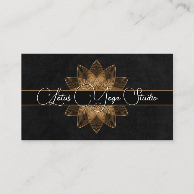 Gold Lotus | Yoga Visitenkarte (Vorderseite)
