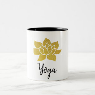 *~* Gold Lotus Yoga Yoga Golden Lotus Zweifarbige Tasse