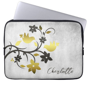 Gold Lovebirts Personalisierter Laptop-Sieb Laptopschutzhülle