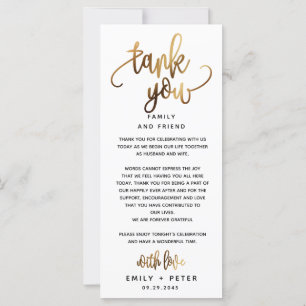 Gold Lovely Script Typografy Wedding Vielen Dank