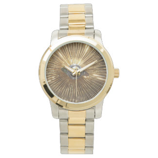 Gold Lowrider Spokes Drahträder beobachten Armbanduhr