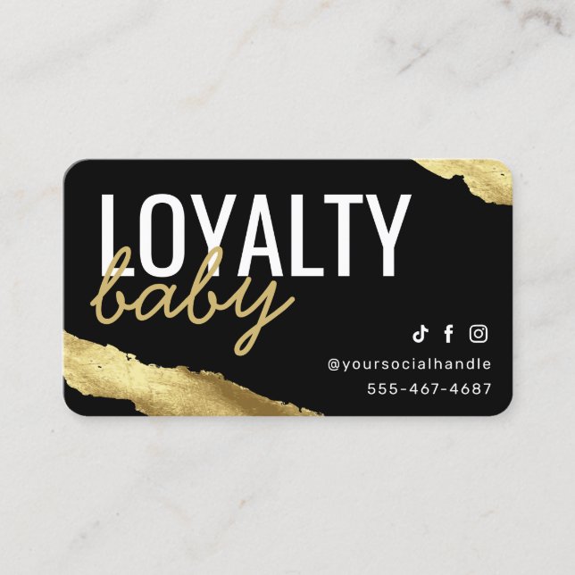 Gold Loyalty Card Visitenkarte (Vorderseite)