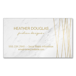 Gold Lux Moderne mit Marmor Magnetische Visitenkarte