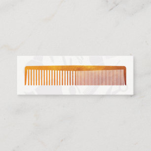 Gold Luxe Comb Hair Stylist Mini Visitenkarte