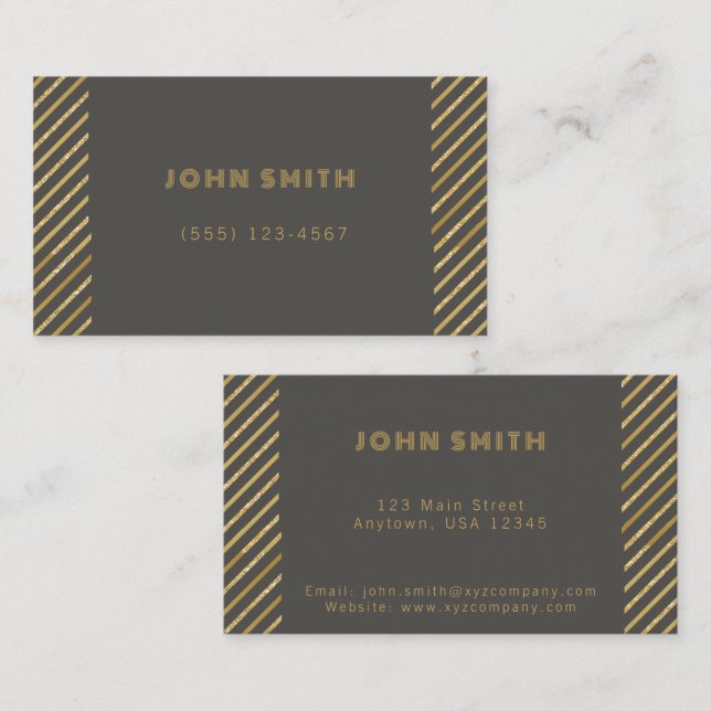 Gold Luxury Business Solutions Visitenkarte (Vorne/Hinten)