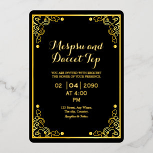 Gold Luxury Invitation Card Gold Foil Design