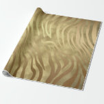 Gold Luxury Luxury Zebra Jungle Safari Glam Geschenkpapier<br><div class="desc">Sonderverpackungspapier</div>