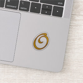 Gold Luxury Monogram O Aufkleber