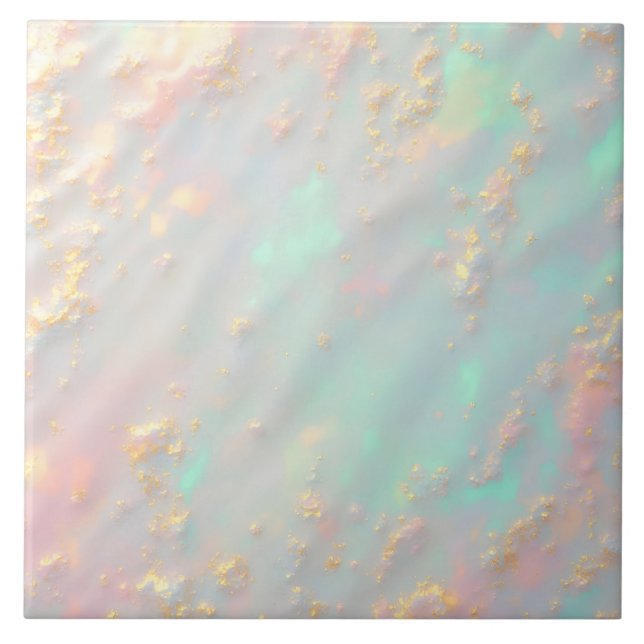 Gold Luxury Trendy Blush Pink Soft Mint Collection Fliese (Vorderseite)