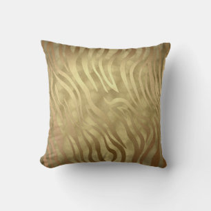 Gold Luxus Luxuriös Zebra Dschungel Safari Glam Kissen