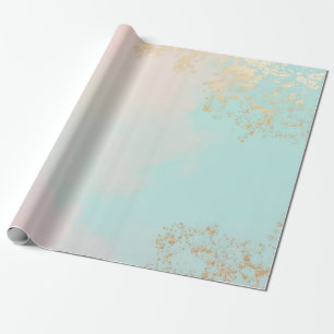 Gold Luxus Moderne Rosé Zartgrün Kollektion Geschenkpapier