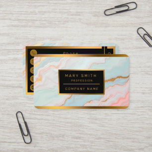 Gold Luxus Populäre Blush Pink Mint Kollektion Visitenkarte