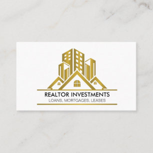 Gold Luxus Real Anwesen Logo Visitenkarte