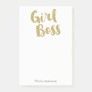 Gold Mädchen Chefin Glamourös Moderne Trendige Sch Post-it Klebezettel