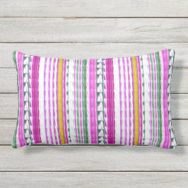 Gold, Magenta, aquamariner Streifen-lumbales Lendenkissen