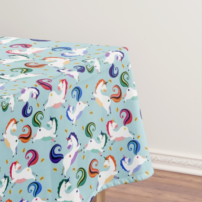Gold Magical Star Rainbow Unicorn Tischdecke (Beispiel)
