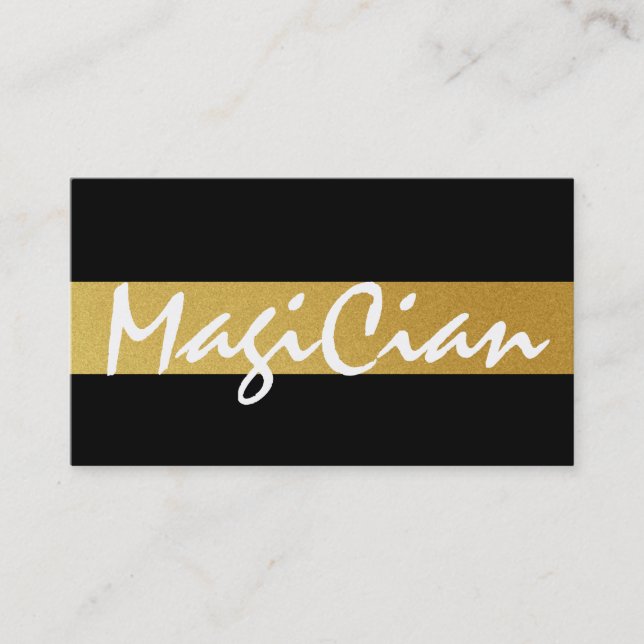 Gold Magician Business Card Visitenkarte (Vorderseite)