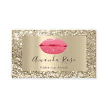 Gold MAKE-UP ARTIST Pink KISS LIPS GLITZER