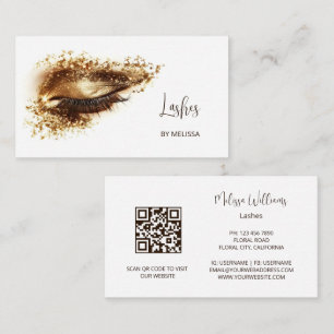 Gold-Make-up-Augen-Lashes Visitenkarte