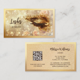 Gold-Make-up-Augen-Lashes Visitenkarte
