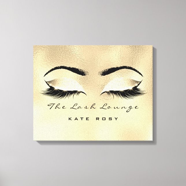 Gold Makeup Artist Beauty Browns Studio Lashes Leinwanddruck (Vorderseite)