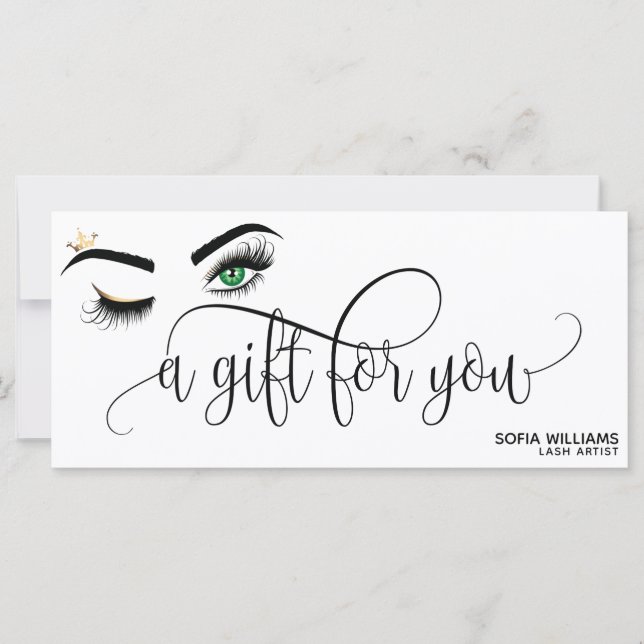 Gold Makeup Augenbraun Schönheitssalon Geschenkkar (Vorderseite)
