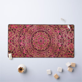 Gold Mandala Art Zen Girly vibrant rose chaud