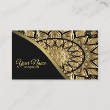 Gold Mandala auf Schwarz