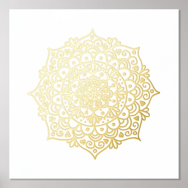 Gold Mandala Blume Pinacoteca comunale Casa Rusca Foliendrucke (Vorderseite)
