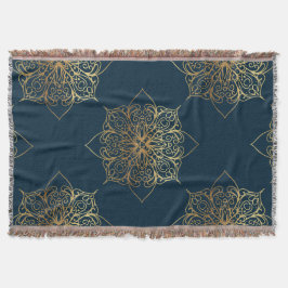 Gold Mandala Damask Muster Decke