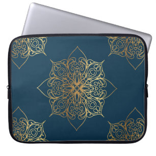 Gold Mandala Damask Muster Laptopschutzhülle