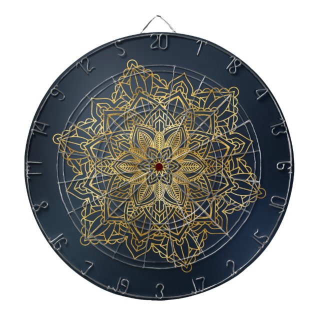 Gold Mandala Dartscheibe (vorne)