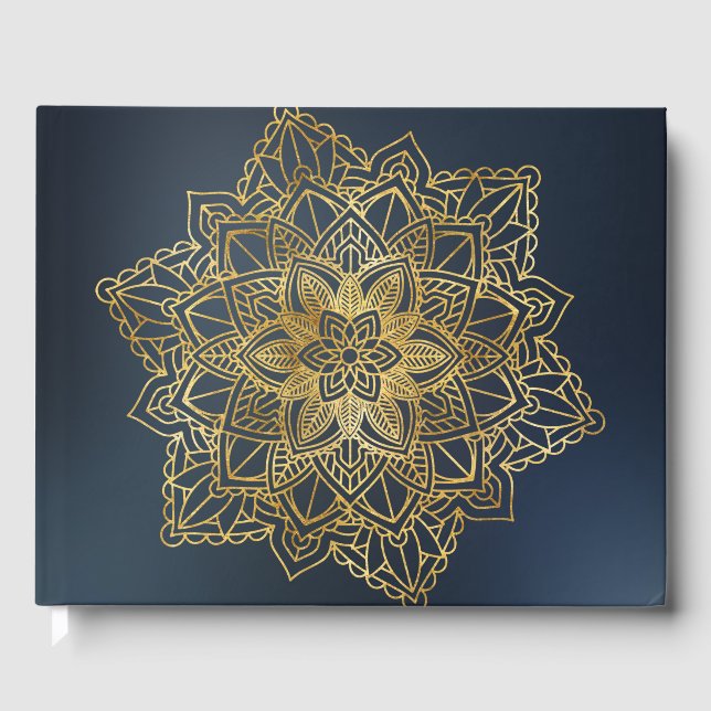 Gold Mandala Gästebuch (Vorderseite)